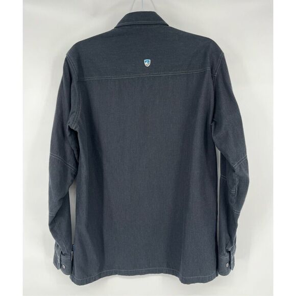 Kuhl Cotton Wool Blend Long Sleeve Button Up Charcoal Grey Men's Size Medium EUC - Picture 2 of 11
